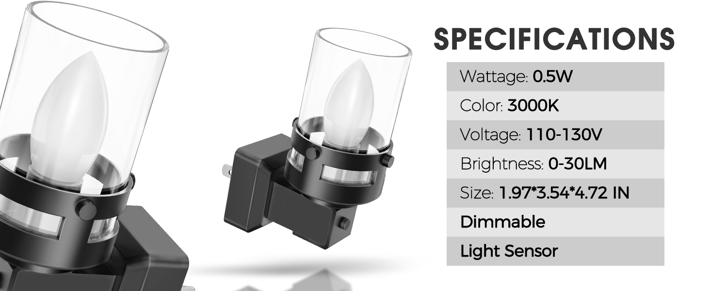 candle night light energy saving for bedroom bathroom hallway kitchen living room