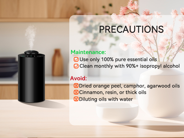 waterless car diffuser essential oil scent aromatherapy air freshener battery operated mini cordless