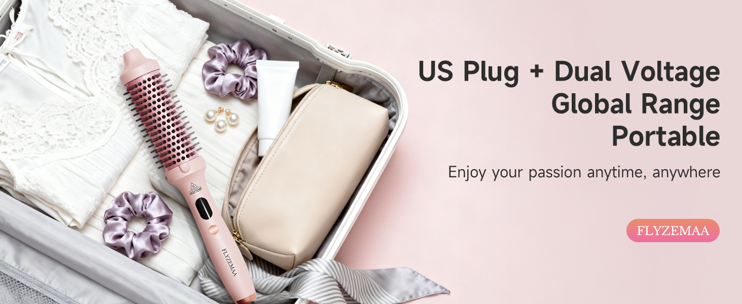 EU plug and dual voltage support make this thermal brush globally portable for styling anywhere