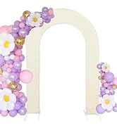HAINARverS 7.2FT Wedding Open Arch Cover Spandex Fitted Stretchy Arch Stand Covers,U-Shaped 2-Sid...