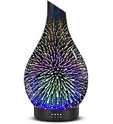 Essential Oil Diffuser 120ml Ultrasonic Aromatherapy Diffuser with Handmade Glass with Auto Shut-...