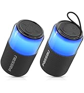 Passau Bluetooth Speaker Wireless, Powerful Portable Speaker with Lights and Wristband, 24H Playt...