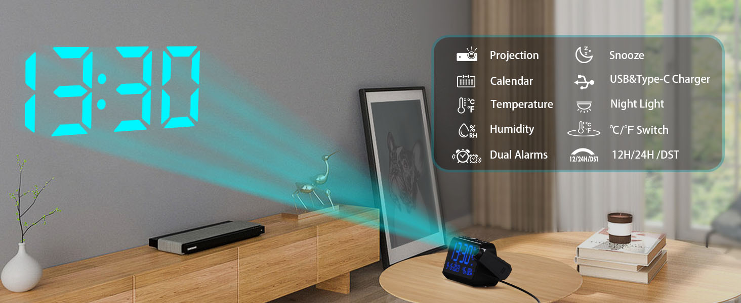 projection alarm clock projection clock projection clock for bedroom ceiling projection alarm clocks