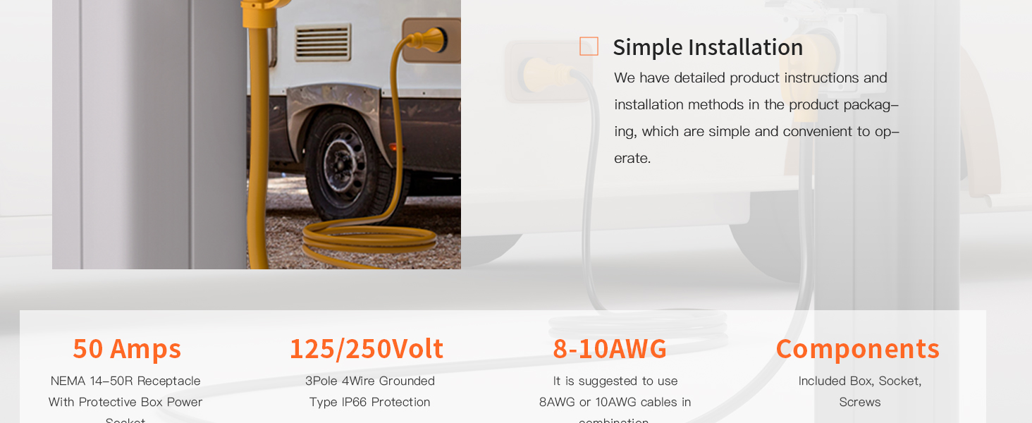 50 Amp Power Outlet Box
