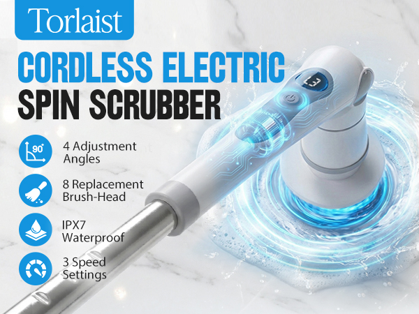 Torlaist cordless electric spin scrubber