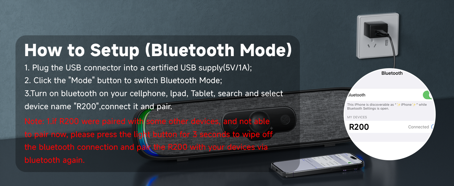 How to Setup (Bluetooth Mode)