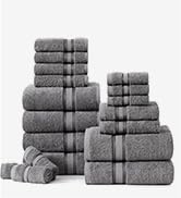 Lane Linen 100% Premium Cotton Zero Twist 18 piece Bath Towel Set