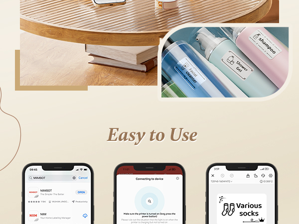 NIIMBOT D101 Label Makers Portable Smart Sticker Printer for Home Office School Use