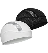 Skull Cap Helmet Liner Beanie, Cooling Mesh Cycling Running Hat for Men Women, Fits Under Helmets