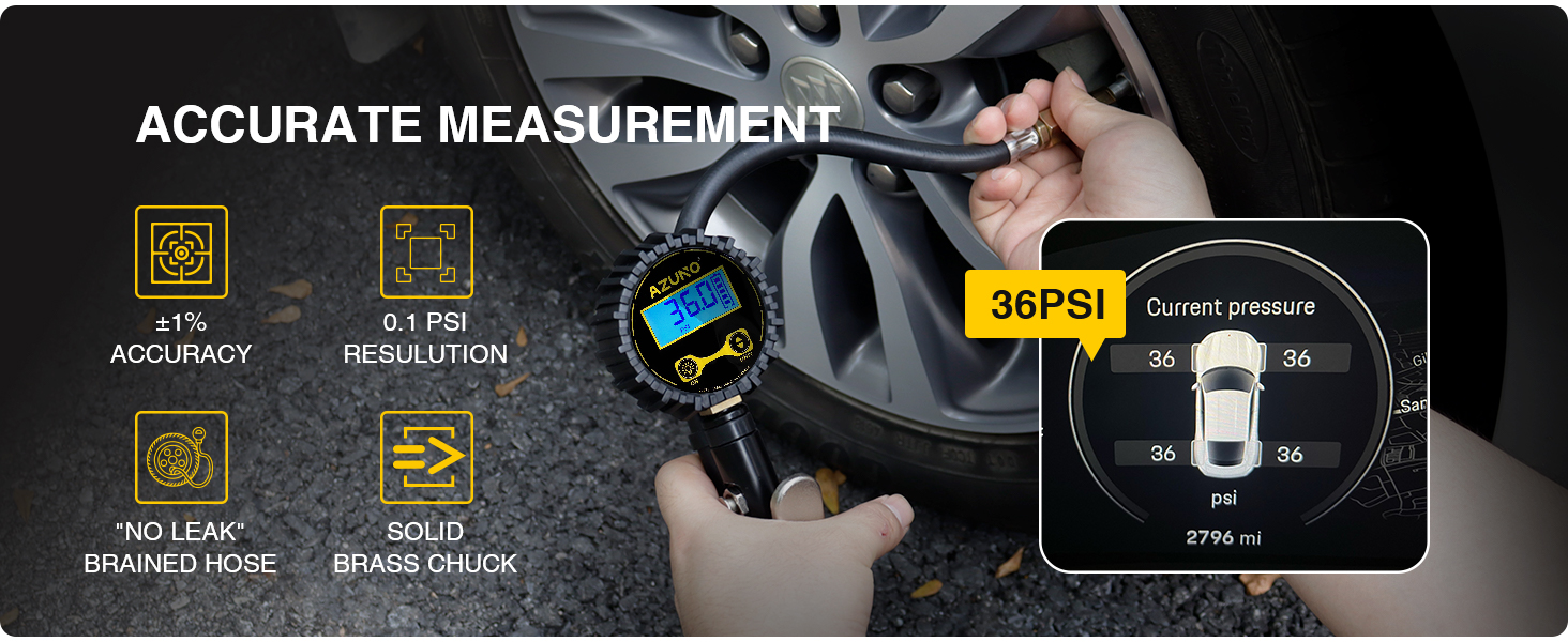 measure tire pressure
