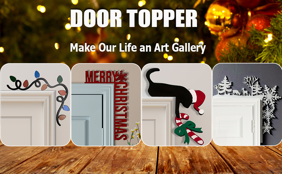 2024 Christmas Door Topper Holiday Home Decor