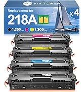 MYTONER 218A Toner Cartridges 4 Pack 3301fdw [with Chip] Compatible Replacement HP 218A W2180A 21...