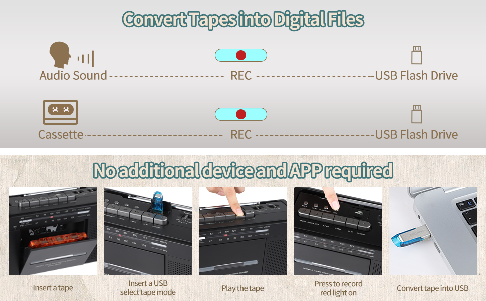 portable cassette recorder