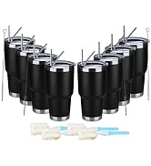 MEWAY 30oz Insulated Tumbler With Lids and Straws,Stainless Steel Double Vacuum Coffee Tumbler Cu...