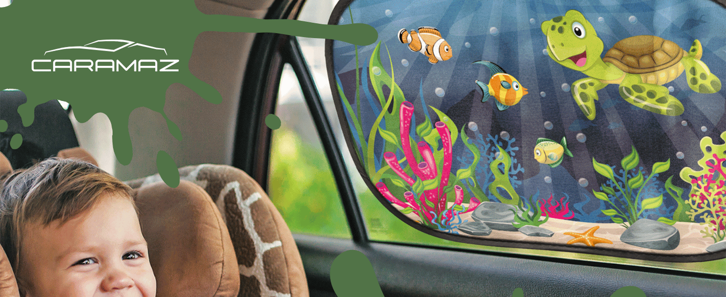 Caramaz self-adhesive kids-friendly sunshade