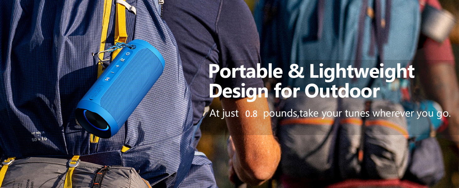 Blue Portable Bluetooth Speaker