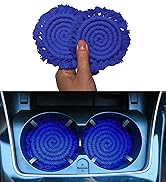 Boho Car Coasters for Cup Holders, 2PC Cup Coasters for Car, Absorbent Macrame Drink Coaster, Cut...