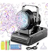 SHCKE Automatic Bubble Machine Bubble Blower with 10 Holes, 20000+ Big Bubbles Per Minute Bubbles...