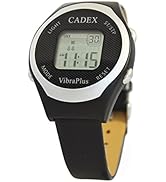 Cadex VibraPlus - 8 Alarm Reminder Watch with Vibrating/Beep Notifications - Vegan Leather Band