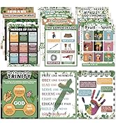 gisgfim Greenery Bible Posters for Classroom Religious Posters 14 x 11 In Eucalyptus Books of the...
