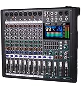 Doslnlya GF8 Pro Multi-Function 8-Channel Bluetooth DJ Sound Console - 7 Stage Equalizer, 99 Soun...