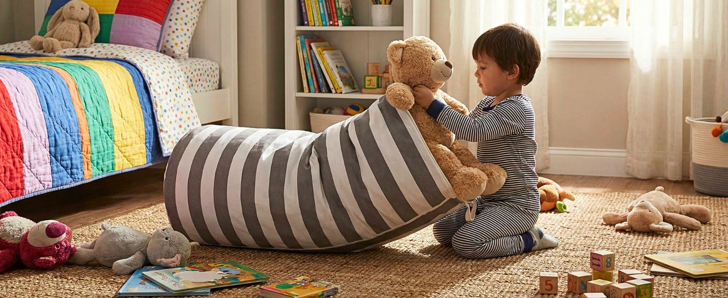 bean bag stuffed animal storage