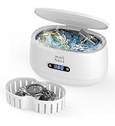 Minthouz Ultrasonic Jewelry Cleaner Machine with 5 Cleaning Modes, 40kHz Professional Sterling Si...