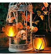 Jyoiat Solar Flame Lantern Hanging Outdoor Waterproof - 2 Pack Flame Lanterns with Dual Charging ...