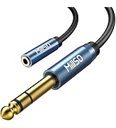MillSO 1/4 to 3.5mm Headphone Adapter TRS 6.35mm 1/4 Male to 3.5mm 1/8 Female Stereo Jack Audio A...