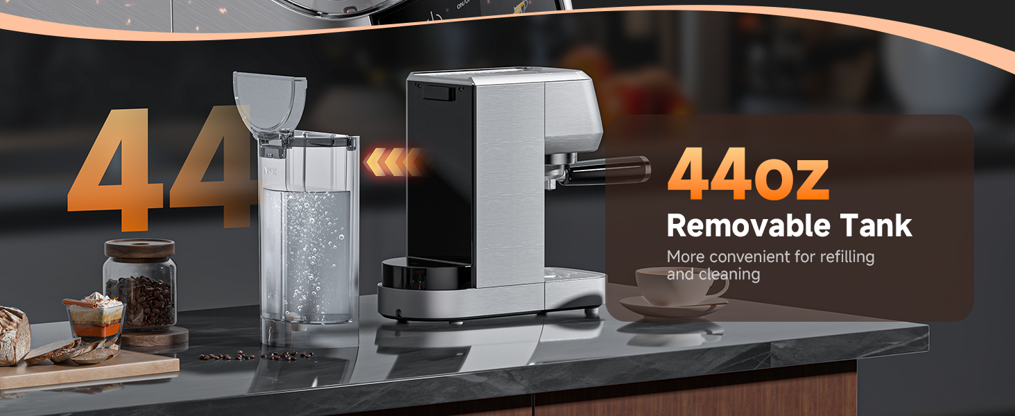 44oz Removable Tank More convenient for refilling and cleaning