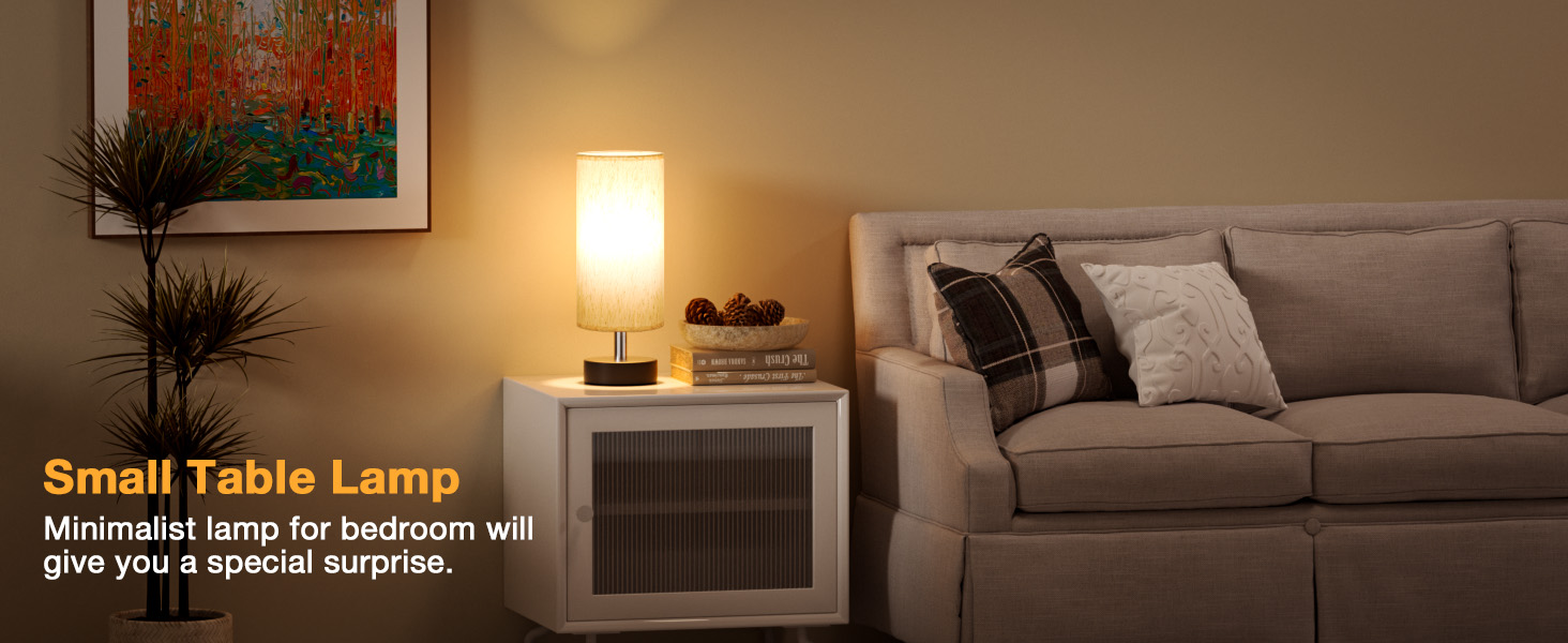 Small Table Lamp for Bedroom with Night Stands Bedside Lamps