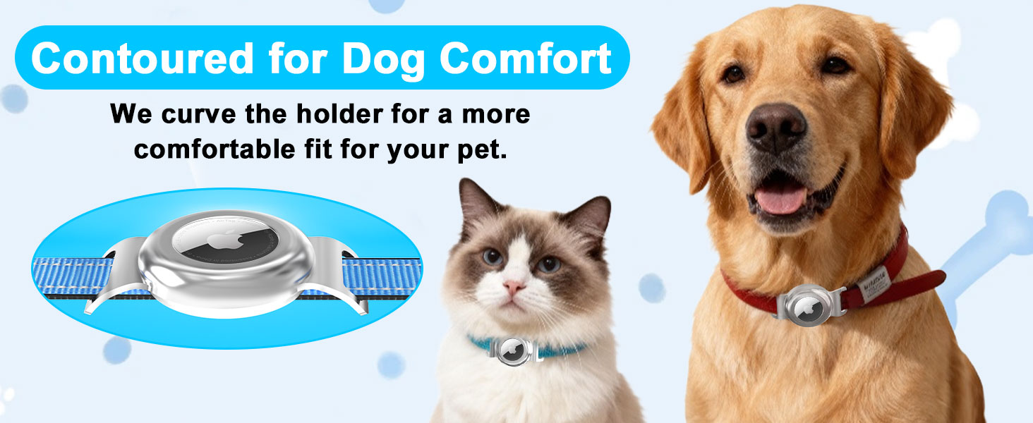 dog collar with airtag holder waterproof