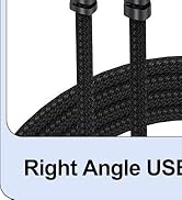 USB C Cable Right Angle 3FT 2Pack Short, USB-A to 90 Degree USBC 3A Fast Charging &amp; Data Transfer...