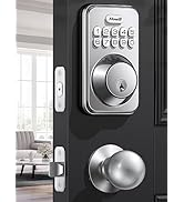 Keyless Entry Door Lock with 2 Knobs, Zowill DK01K Keypad Door Lock with Handle, One Time Code, I...