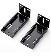 10 Pairs - 20 Pack Black Heavy Duty Rear Mount Brackets for Soft Close Cabinet Drawer Slides, Met...