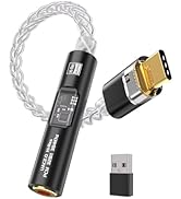 USB C to 3.5mm Audio Adapter with Dual Chip CX31993 MAX97220 DAC &amp; HiFi Amplifier, 8-Strand 4N Si...