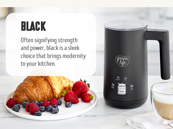 GreenLife, Ceramic Nonstick, PFAS-Free, Non-Toxic, Electrics, Milk Frother