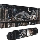 Mystical Dragon Mouse Pad 31.5 X 11.8 Inch Big Desk Rubber Base Stitched Edges Keyboard Pad XXL M...