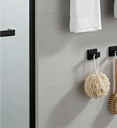 Bexarion 5 Pieces Matte Black Bathroom Hardware Accessories Set, 23.6 Inch Stainless Steel Towel ...