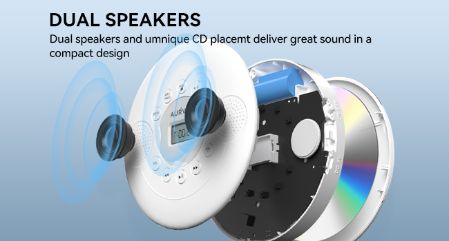 Built in dual speakers