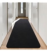 Keeko 2x6 Entryway Runner Rug, Black Bedroom Rug Washable Runners for Hallways Non Slip Low Pile ...