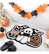 Shovagy Halloween Bathroom Rugs Cool Black Gothic Bath Mat Ghost Pumpkin Horror Decor Carpet Soft...