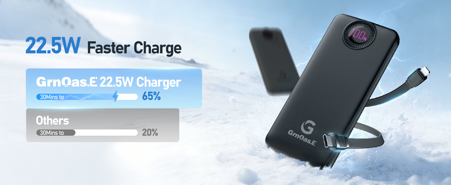 22.5w faster charge portable charger