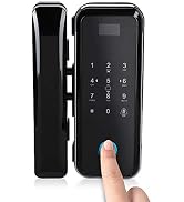 Keyless Entry Door Lock with Keypad, Fingerprint Smart Lock, Electronic Smart Glass Door Lock Pas...