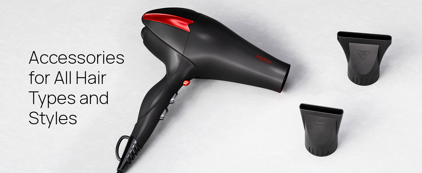 Ionic Salon Hair Dryer - Black 2 nozzles (Premium A+)