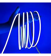 MALIIGAZA 5mm Blue 12V COB LED Strip Light, High Bright RA90 Flexible Blue Color LED Tape, 5m 16....