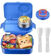 DaCool Kids Lunch Box with Thermo for Hot Food 1400ml Child Bento Box for Kids with 5oz Small The...