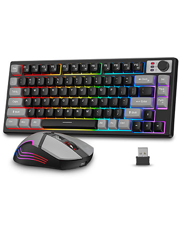Wireless gaming keyboard and mouse