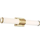 Nuvo 62/1602 Caper LED Vanity Brushed Brass with Frosted Lens, Gold