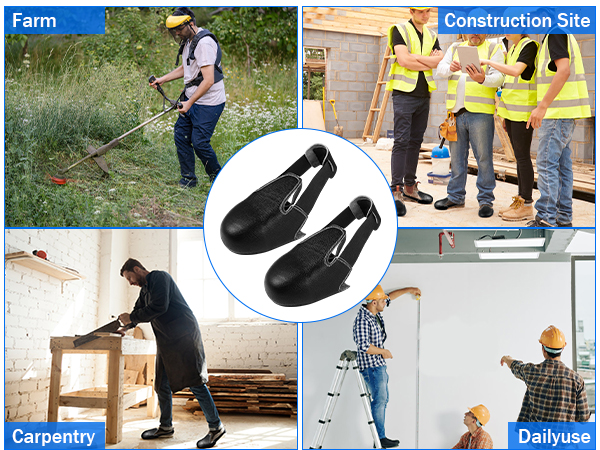 Steel Toe Cap Safety Shoe Covers, Universal Steel Toe Leather Overshoes Workplace Cover